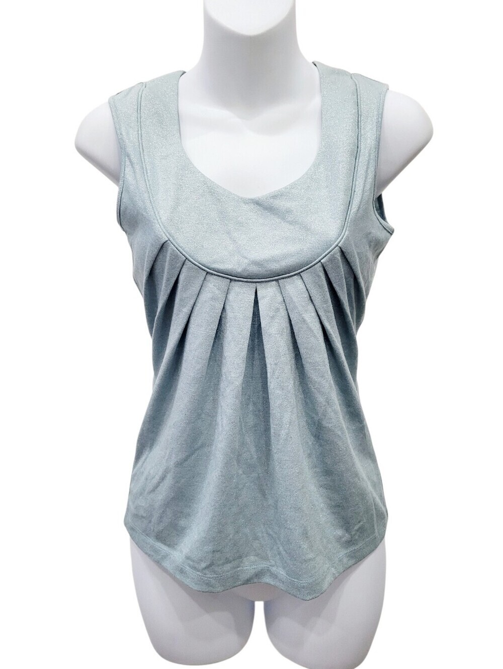 2/$20 Y2K NEXT Light Blue Silver Sparkle Tank Top Blouse Size: Small